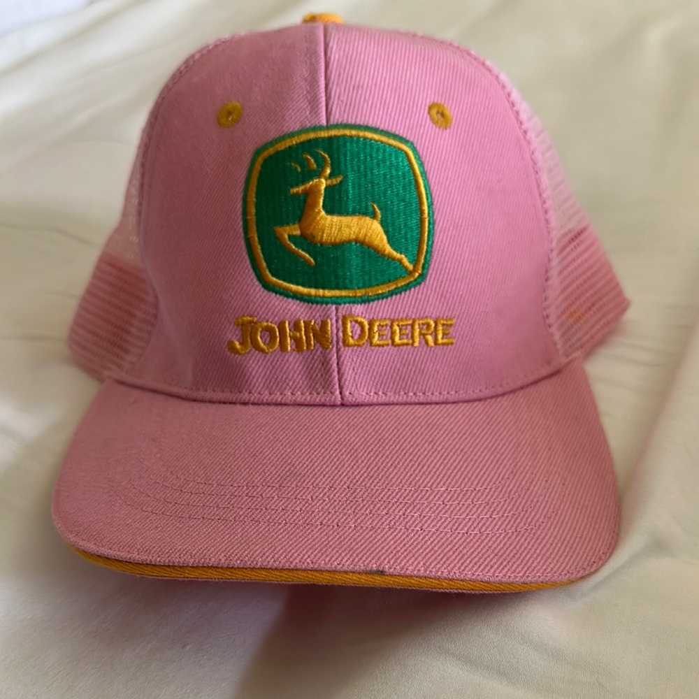 John Deere Pink and Green Baseball Hat